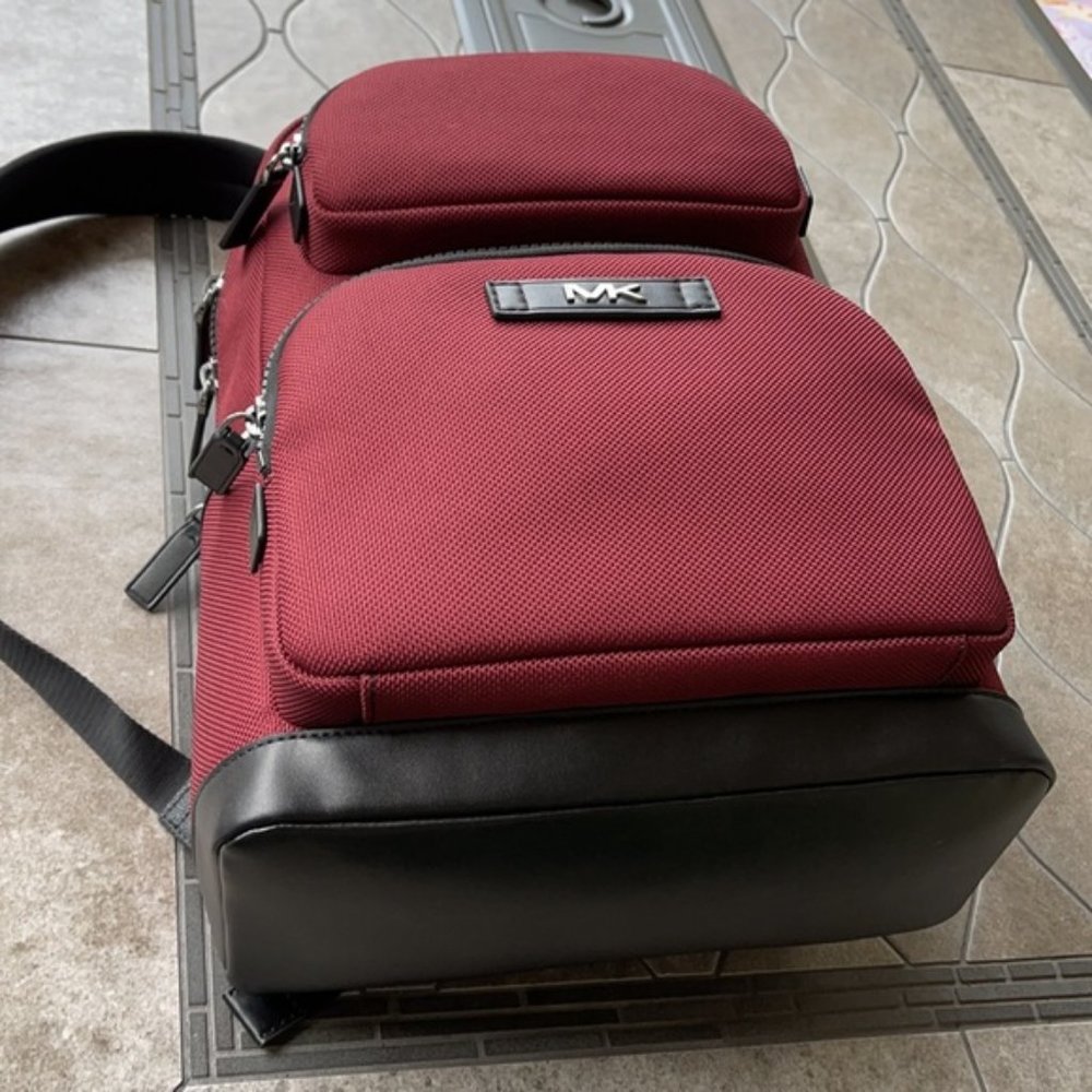 Michael Kors Kent Sport Utility Backpack Merlot - Picture 3 of 16